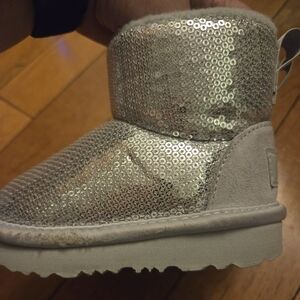 Silver Sequin Boots